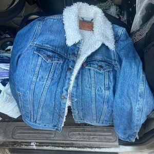 Levi’s Men’s Denim Sherpa Jean Jacket Size S Small